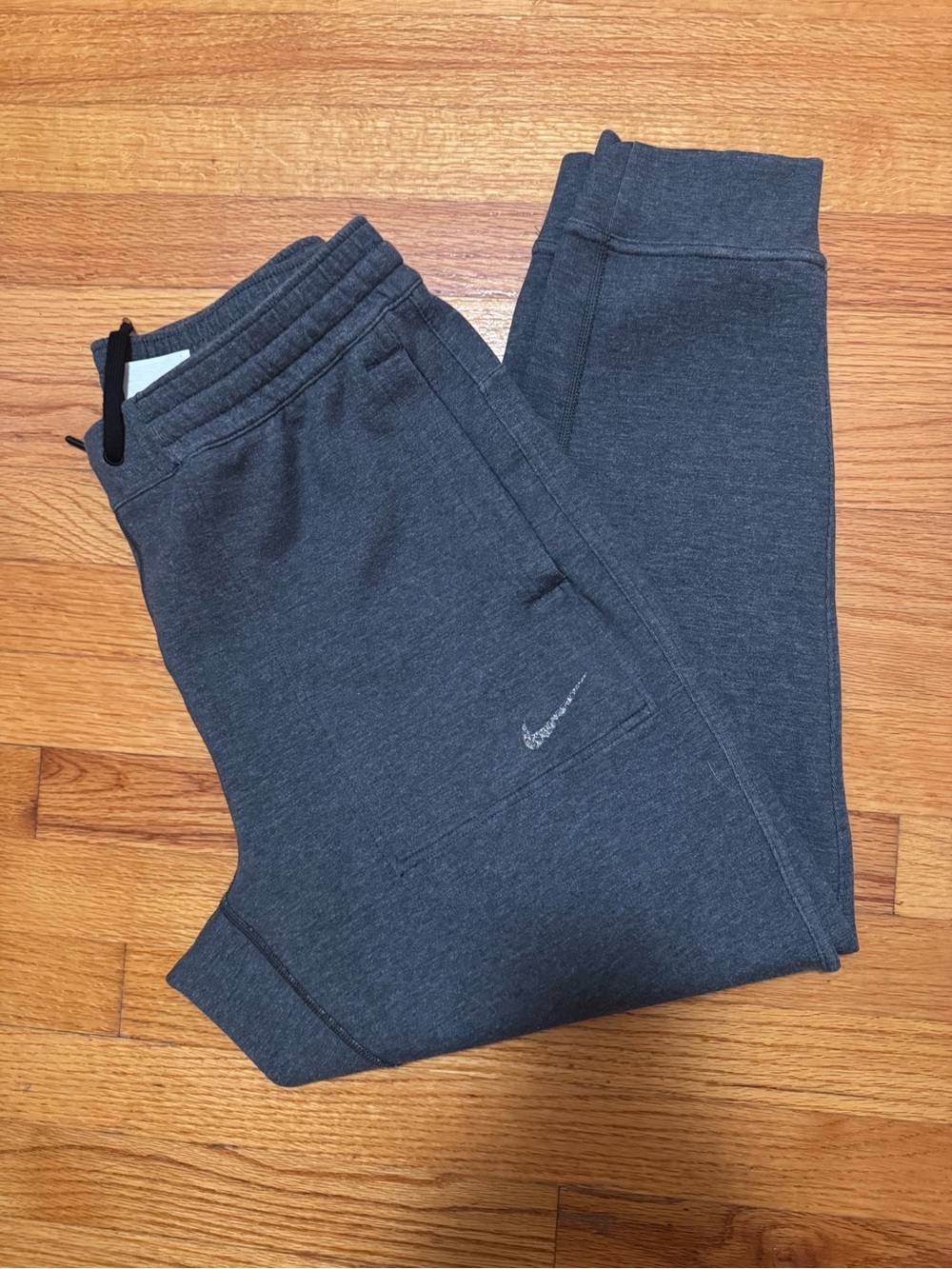 Nike Yoga Dri-Fit Dark Charcoal Gray Men's Jogger Sweatpants Med